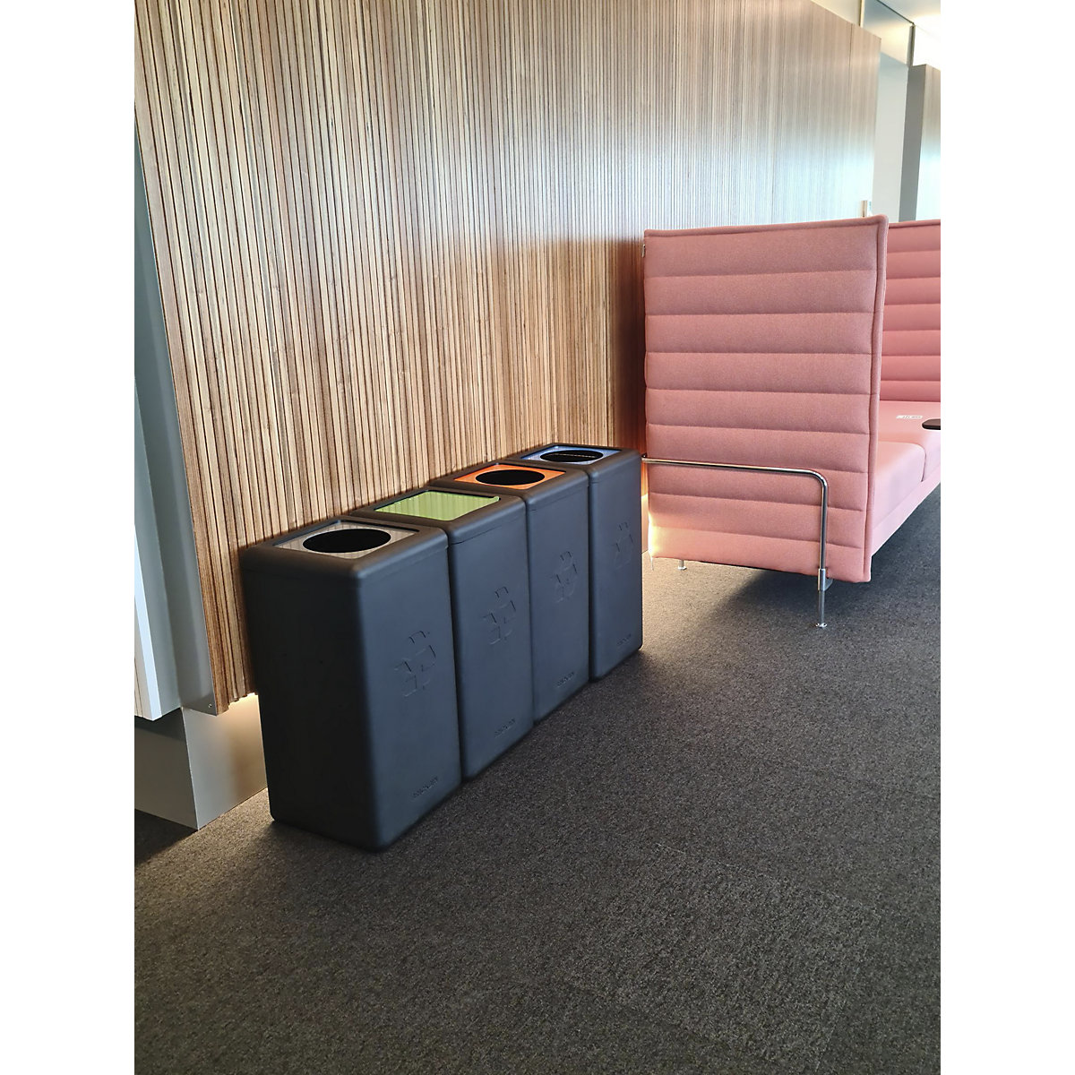 Recipient de colectare a materialelor reciclabile BrickBin, cu capac (Imagine produs 6)-5
