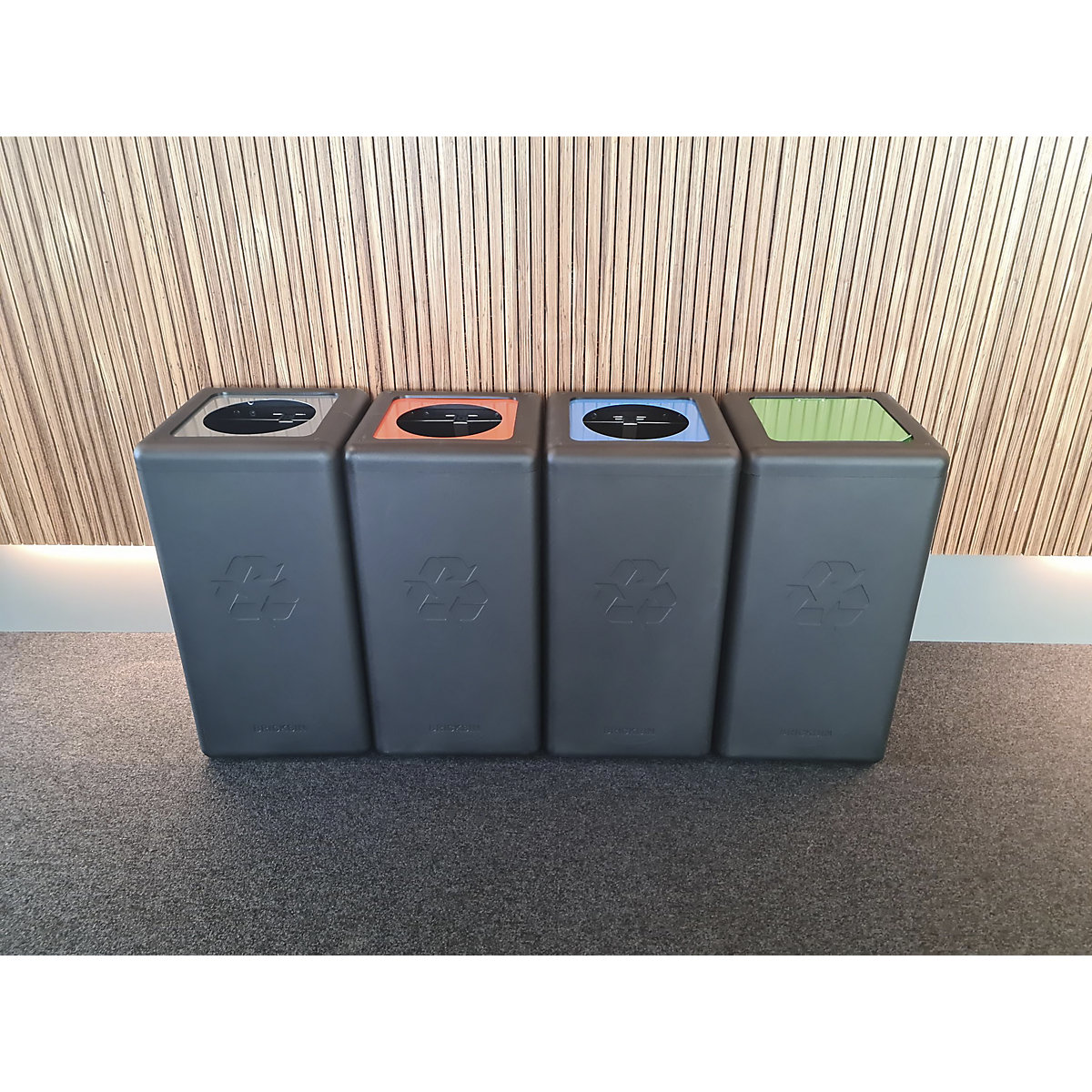 Recipient de colectare a materialelor reciclabile BrickBin, cu capac (Imagine produs 7)-6