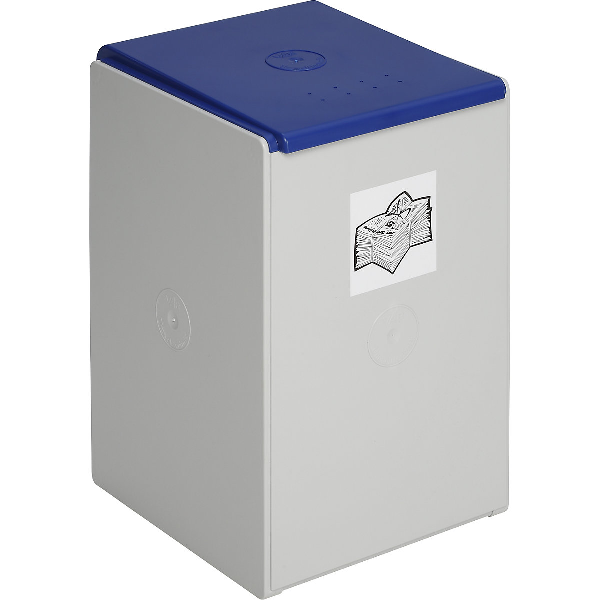 Recipient de sortare și colectare pentru materiale reciclabile – VAR, pentru volum de 60 l, ca recipient individual, albastru-7
