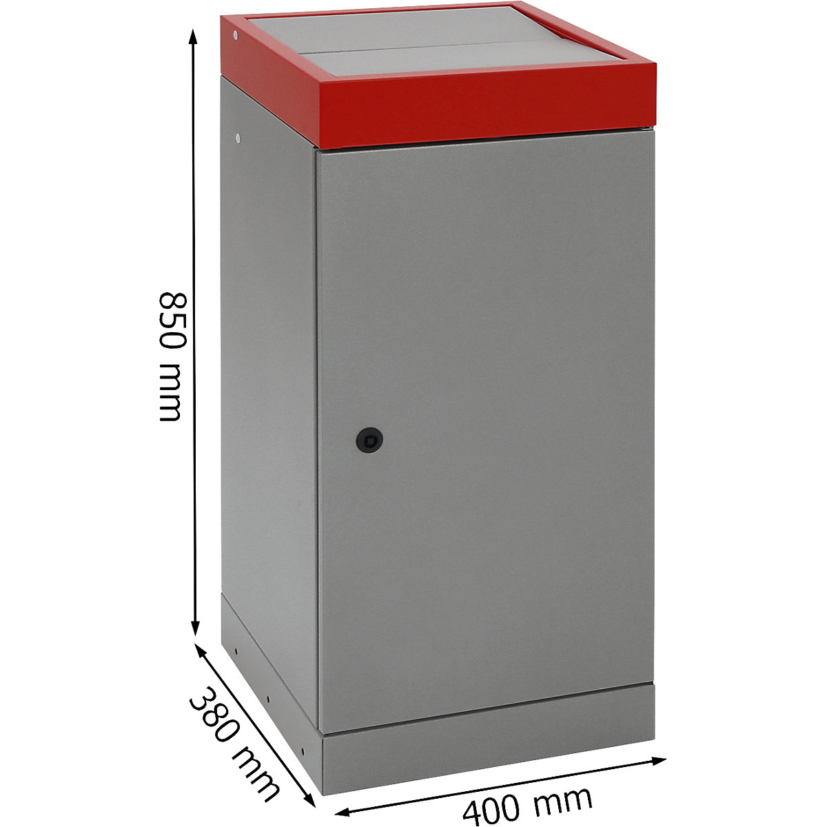 Recipient pentru colectarea materialelor reciclabile, cu ușă batantă (Imagine produs 5)-4