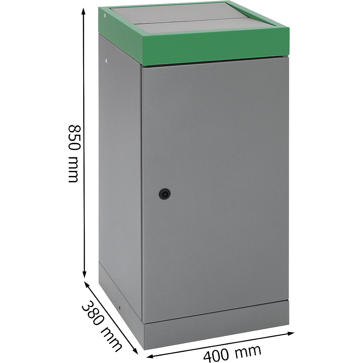 Recipient pentru colectarea materialelor reciclabile, cu ușă batantă (Imagine produs 2)-1