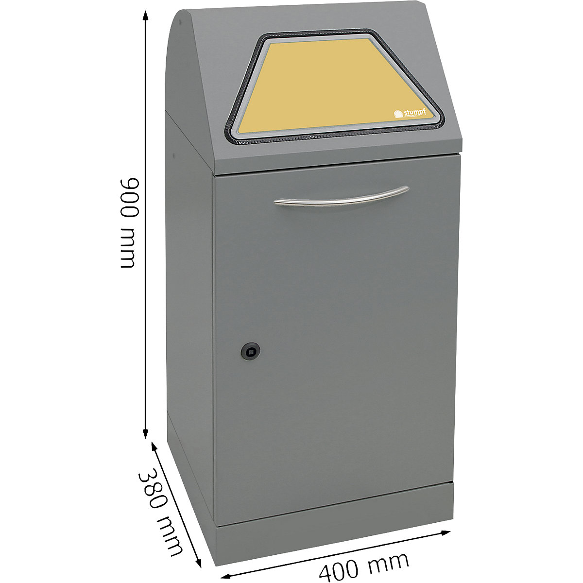 Recipient pentru sortarea deșeurilor reciclabile, clapetă acționată manual (Imagine produs 3)-2