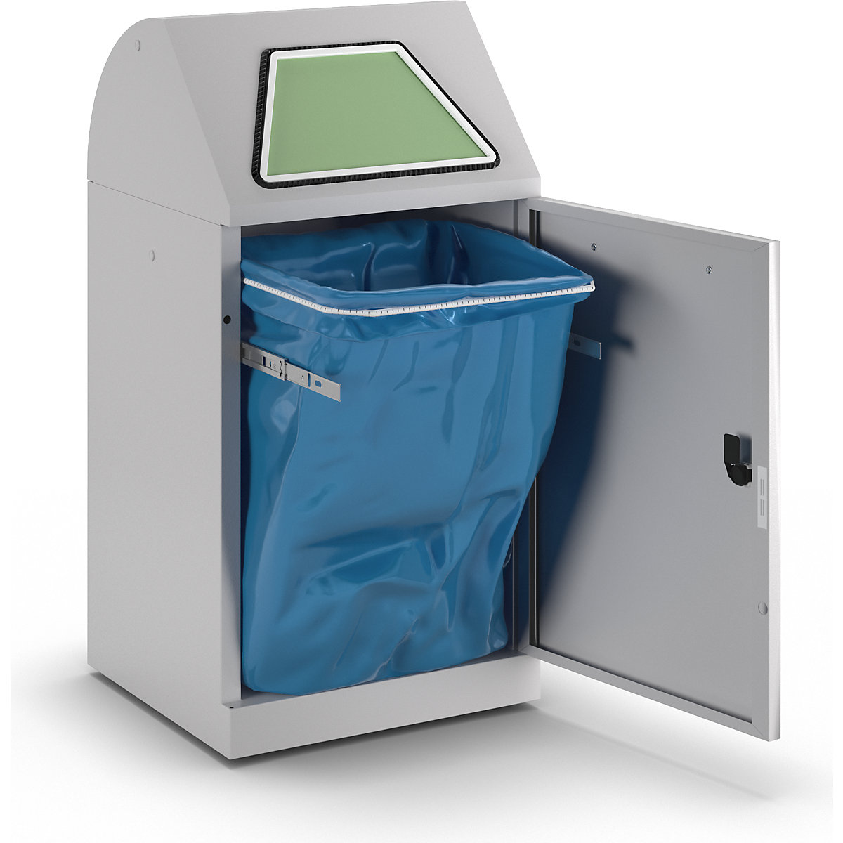 Recipient pentru sortarea deșeurilor reciclabile, clapetă acționată manual (Imagine produs 2)-1