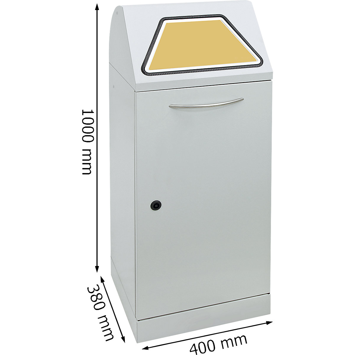Recipient pentru sortarea deșeurilor reciclabile, clapetă acționată manual (Imagine produs 9)-8