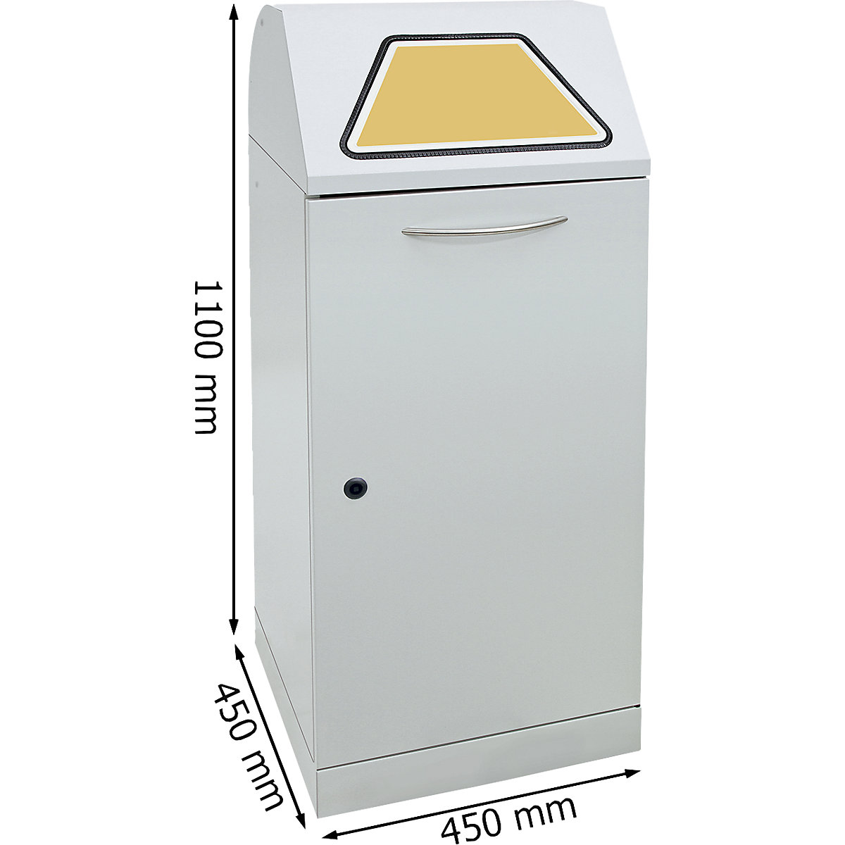 Recipient pentru sortarea deșeurilor reciclabile, clapetă acționată manual (Imagine produs 9)-8
