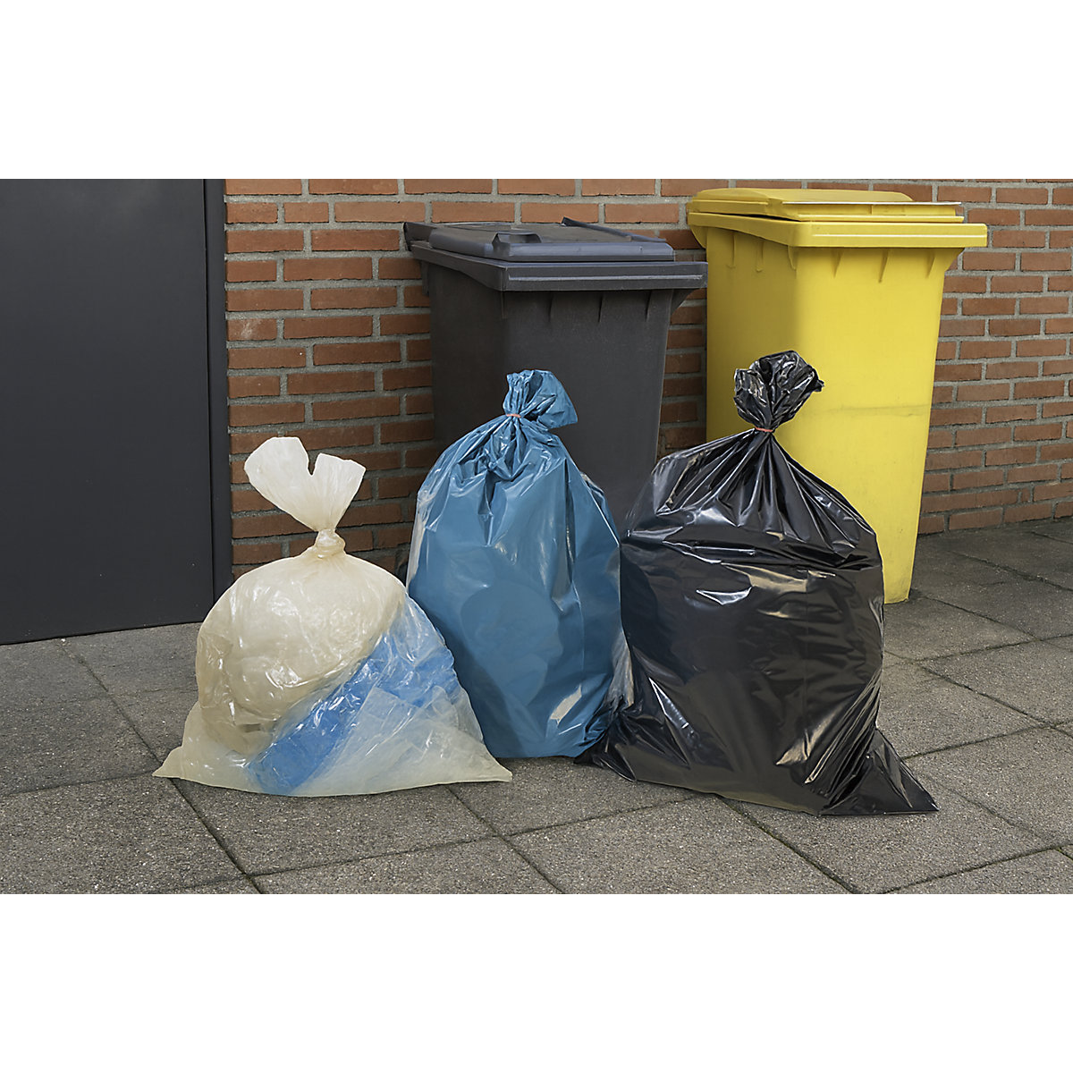 Saci de gunoi, 100% LDPE PCR, 120 l – eurokraft basic (Imagine produs 9)-8