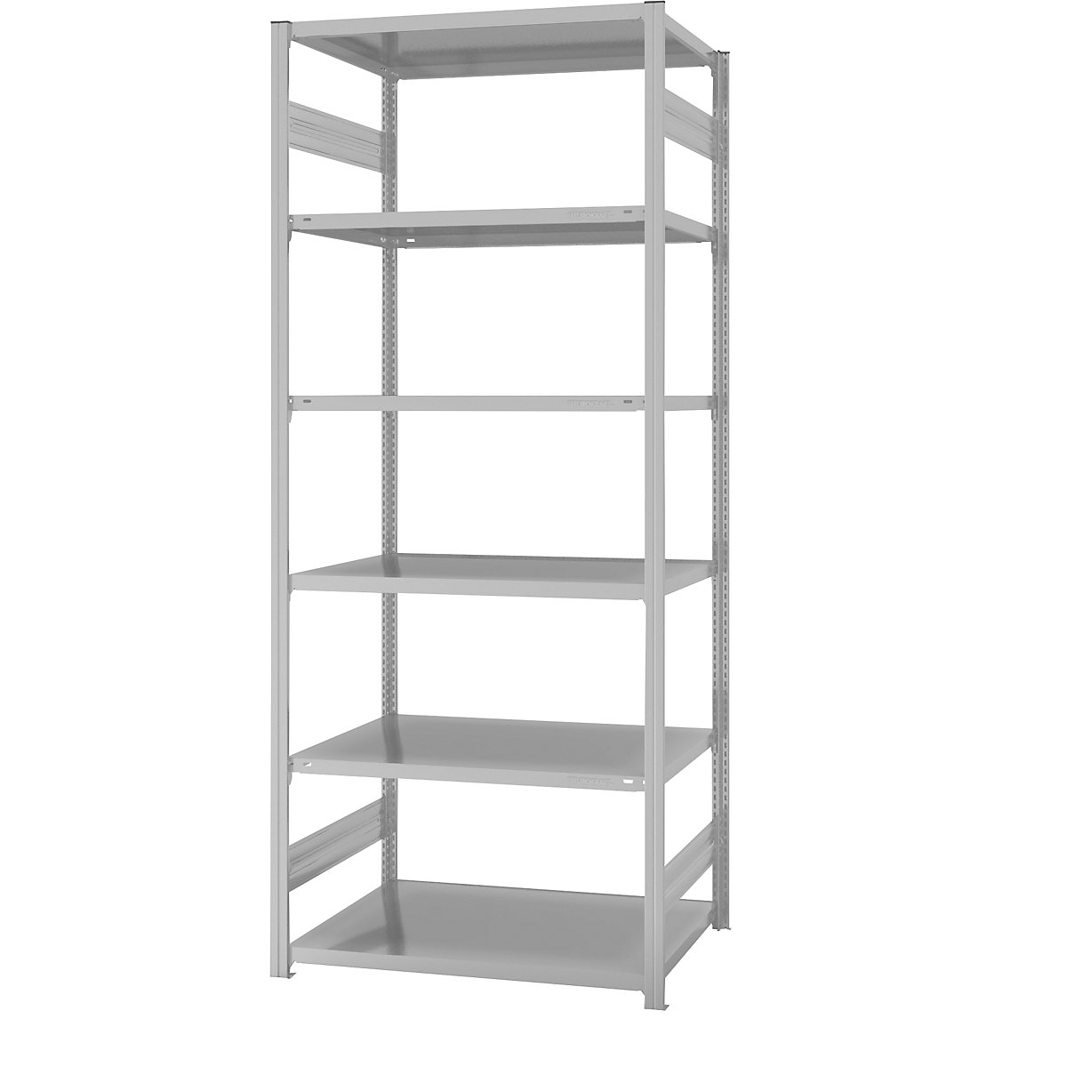 Raft cu inserare pentru depozit, RAL 7035, construcție ușoară – eurokraft pro, înălțime raft 2000 mm, pe două părți, raft de bază, lăț. x ad. 1000 x 800 mm-7