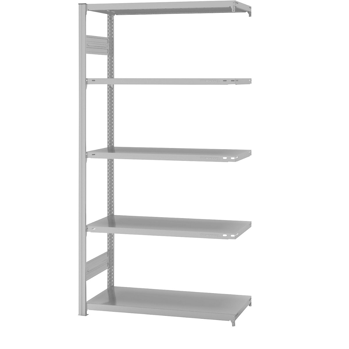 Raft cu inserare pentru depozit, RAL 7035, construcție ușoară – eurokraft pro, înălțime raft 2000 mm, pe două părți, raft adițional, lăț. x ad. 1000 x 500 mm-61