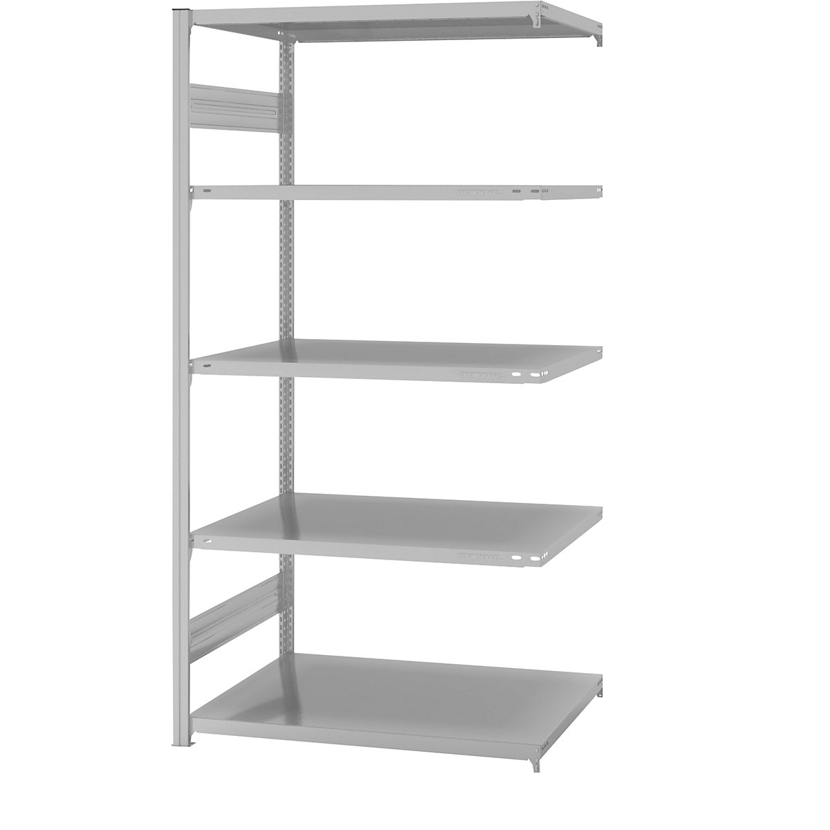 Raft cu inserare pentru depozit, RAL 7035, construcție ușoară – eurokraft pro, înălțime raft 2000 mm, pe două părți, raft adițional, lăț. x ad. 1000 x 800 mm-63