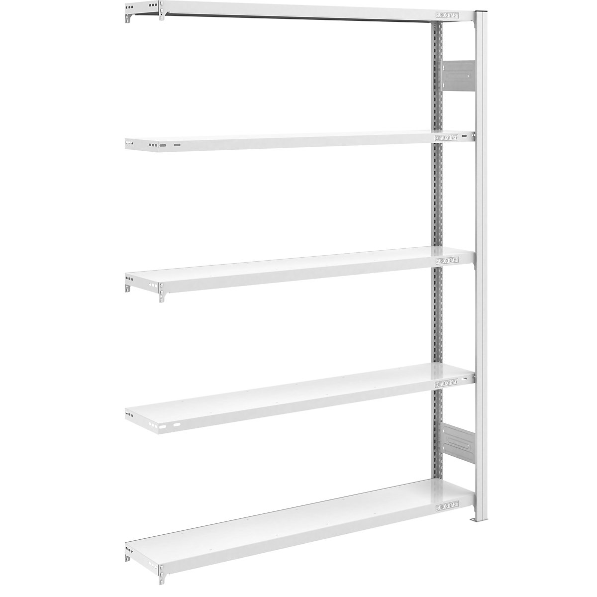 Raft cu inserare pentru depozit, gri – eurokraft pro, î. x lăț. 2000 x 1300 mm, cu 5 polițe din oțel, raft adițional, sarcină maximă poliță 200 kg, adâncime 300 mm