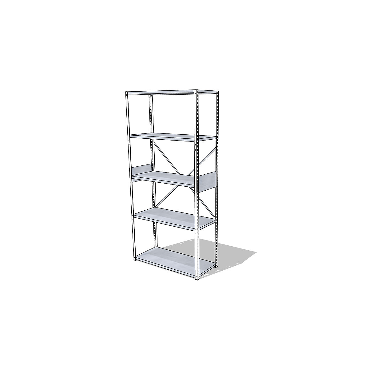 Raft universal cu inserare, lățime x adâncime 930 x 400 mm, raft de bază, alb trafic