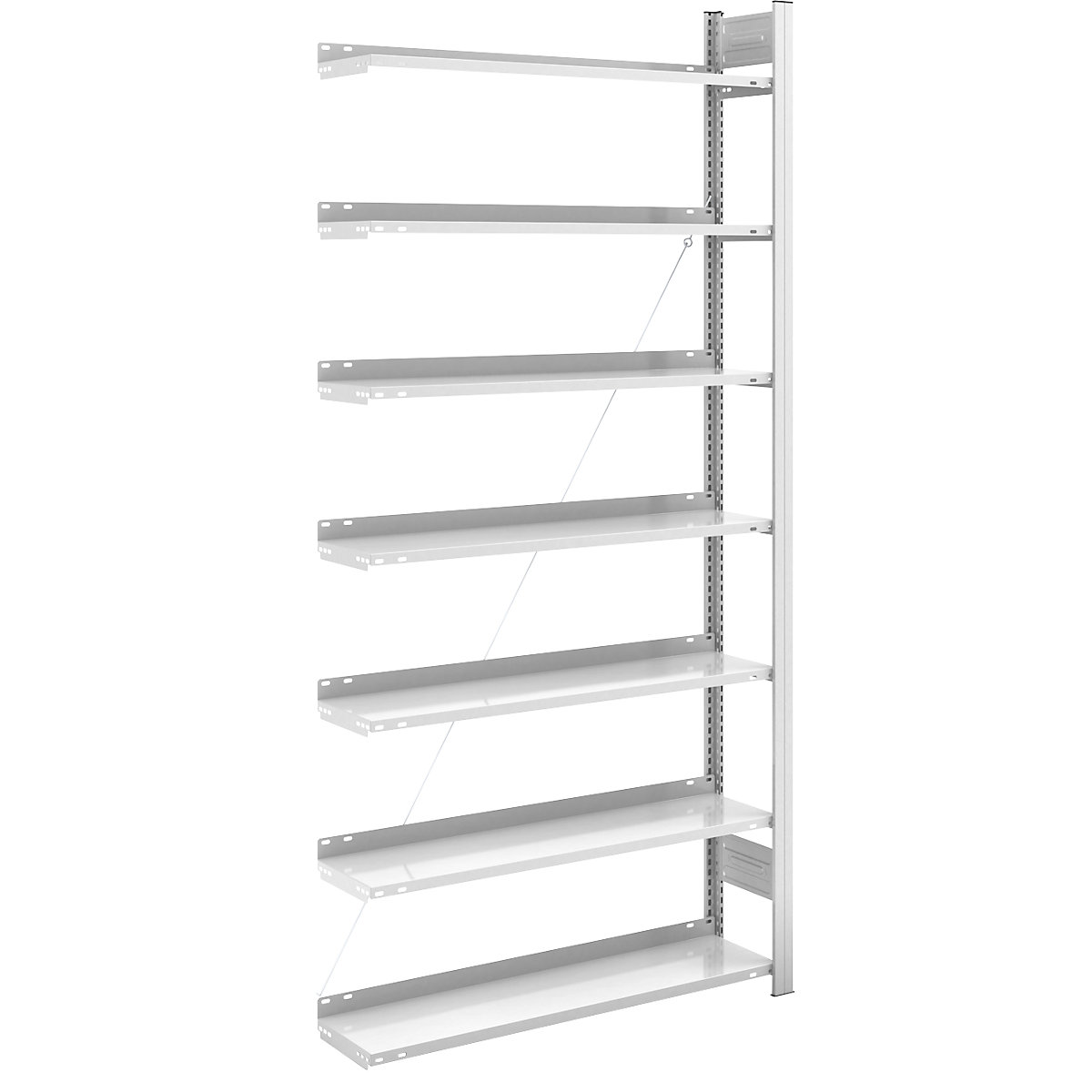 hofe – Raft de arhivă, RAL 7035, înălțime raft 2350 mm, unilateral, raft adițional lăț. x ad. 1000 x 300 mm