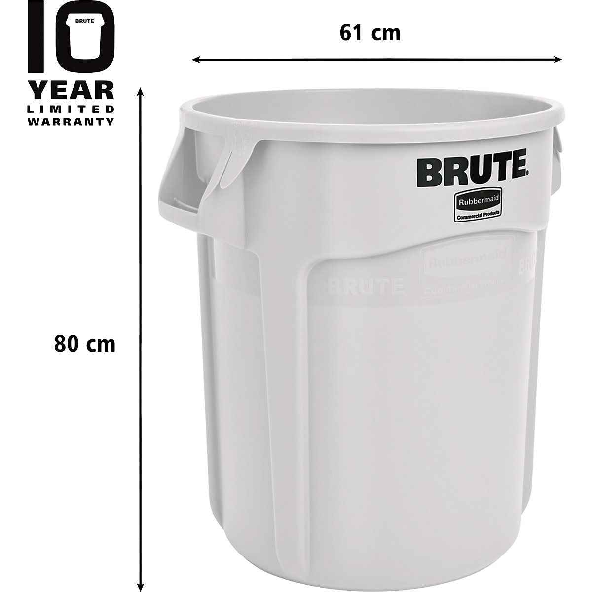 Bidone universale BRUTE®, rotondo – Rubbermaid (Foto prodotto 3)-2