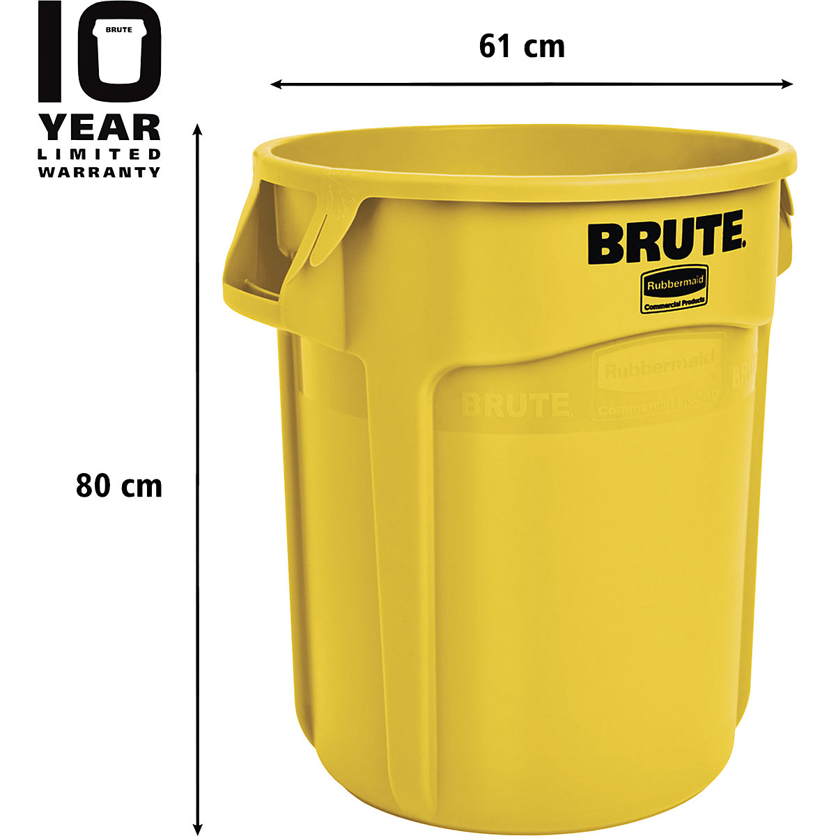 Bidone universale BRUTE®, rotondo – Rubbermaid (Foto prodotto 2)-1