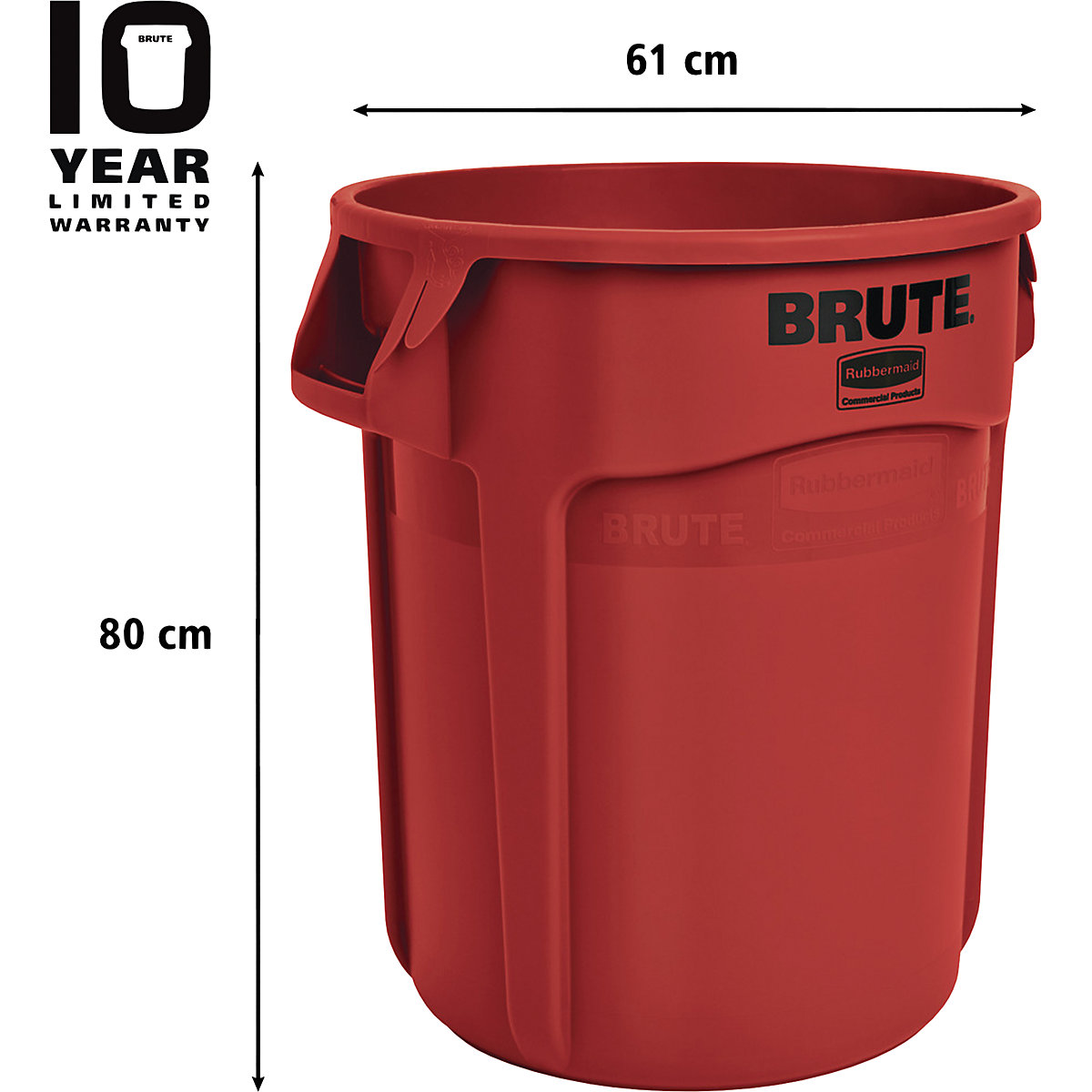 Bidone universale BRUTE®, rotondo – Rubbermaid (Foto prodotto 2)-1
