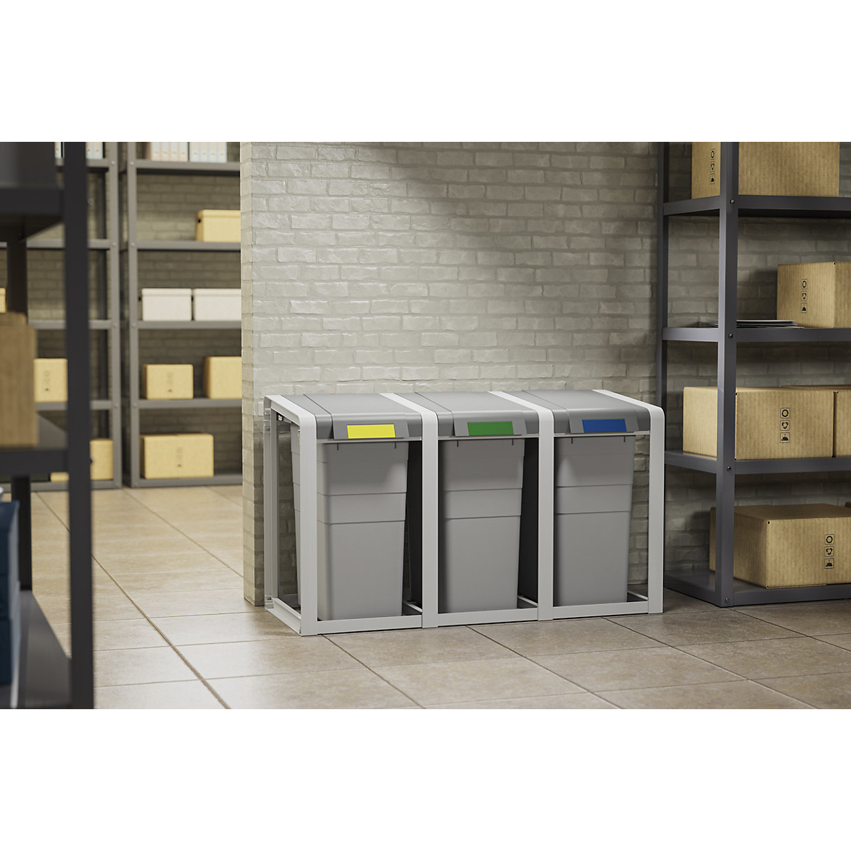 Contenitore per la raccolta differenziata, ProfiLine ecologico, flessibile – Hailo (Foto prodotto 4)-3
