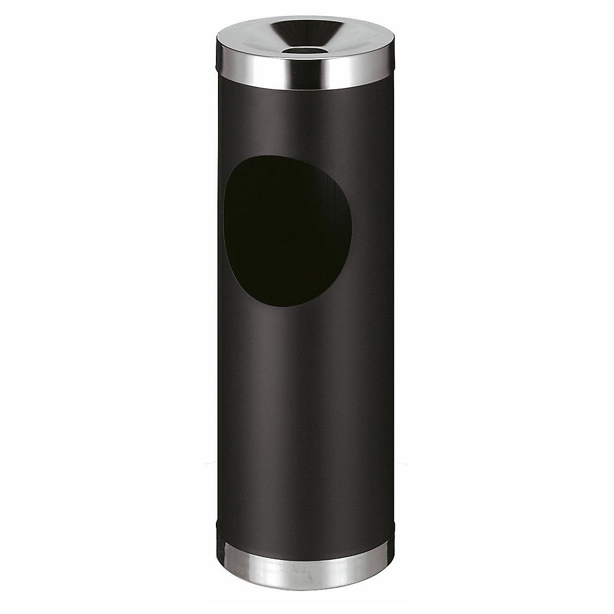 Posacenere combinato, senza contenitore interno, capacità 50 l, alt. x Ø 720 x 240 mm, nero-4