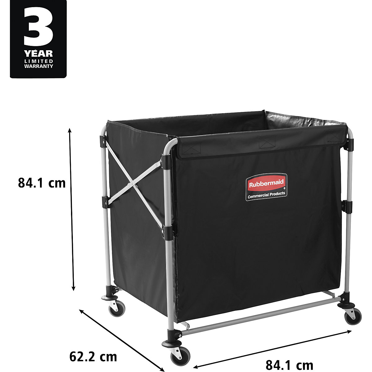 Carrello portabiancheria / carrello per rifiuti – Rubbermaid (Foto prodotto 2)-1