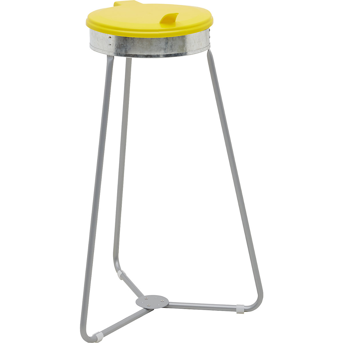 Supporto per sacchi rifiuti in acciaio con coperchio in plastica - eurokraft basic