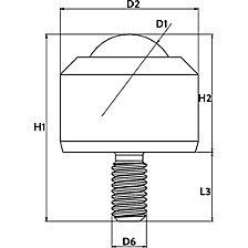 Ø sfera 4,8 mm, portata utile 5 kg