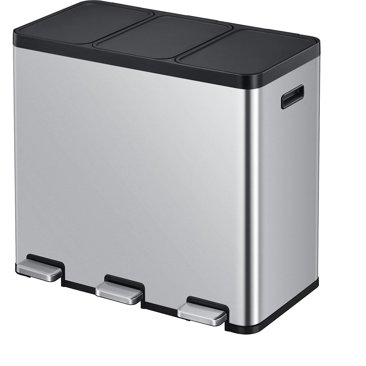 Koš za smeti s pedalom Recycler, jeklo – EKO (Slika izdelka 3)-2