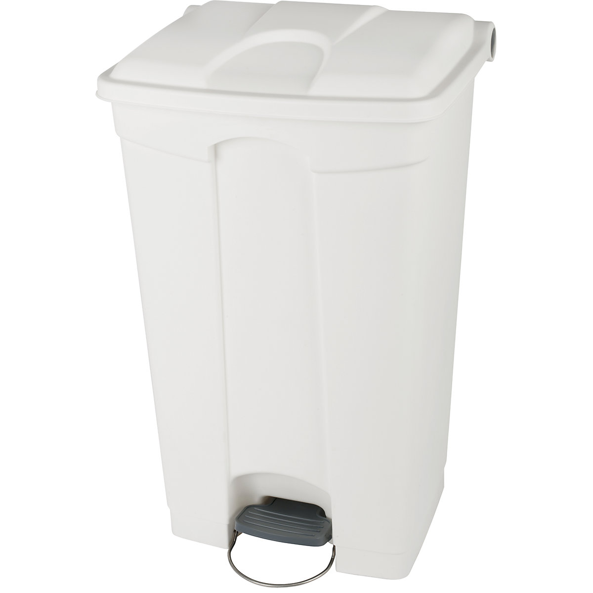 Zbiralnik odpadkov s pedalom, prostornina 90 l, ŠxVxG 505 x 790 x 410 mm, bela