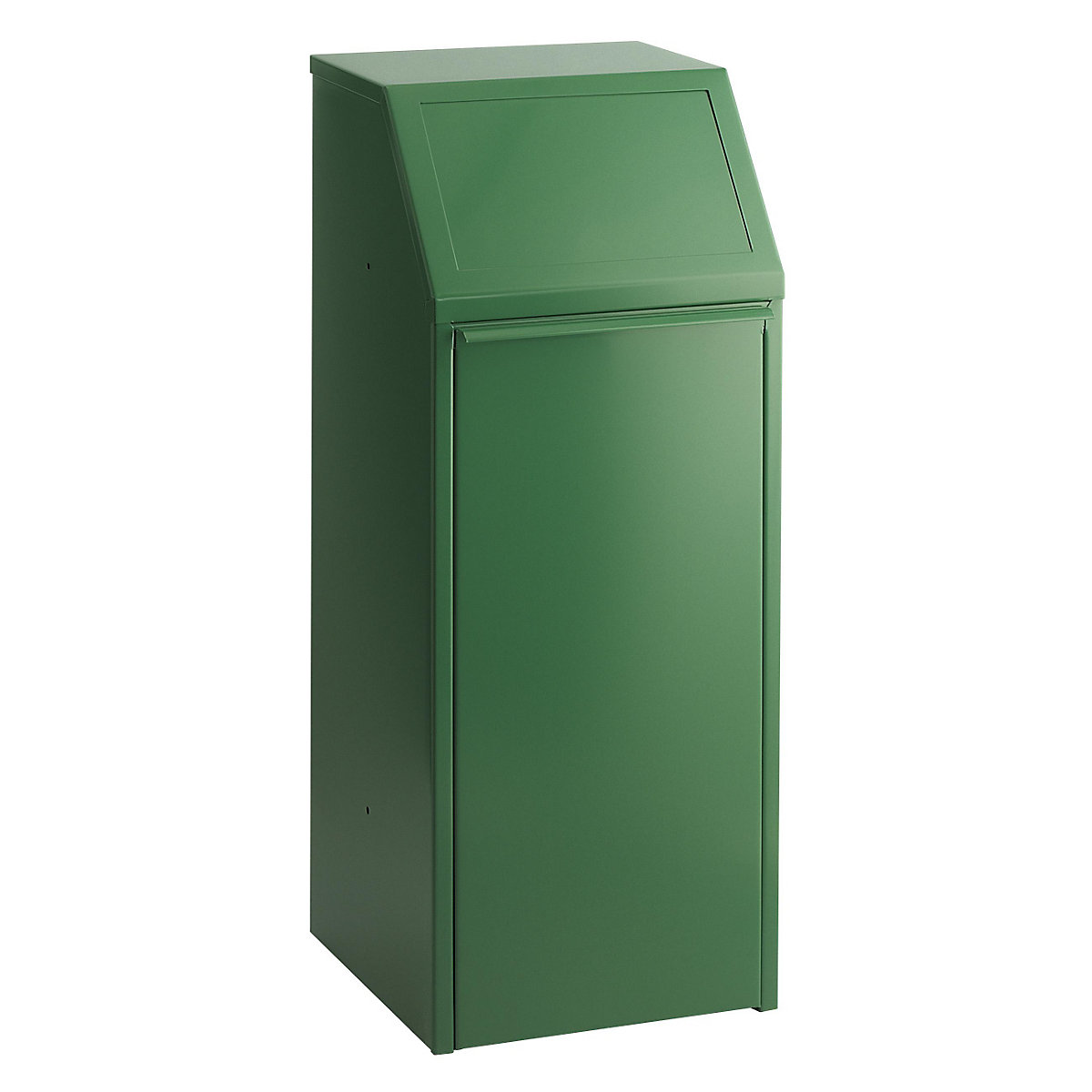 Zbiralnik odpadkov, jeklena pločevina, prostornina 70 l, ŠxVxG 408 x 1007 x 405 mm, zelen-4