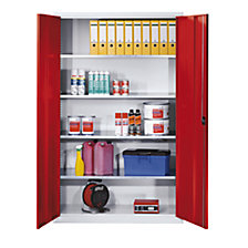 barva korpusu světle šedá, barva dveří dopravní červená