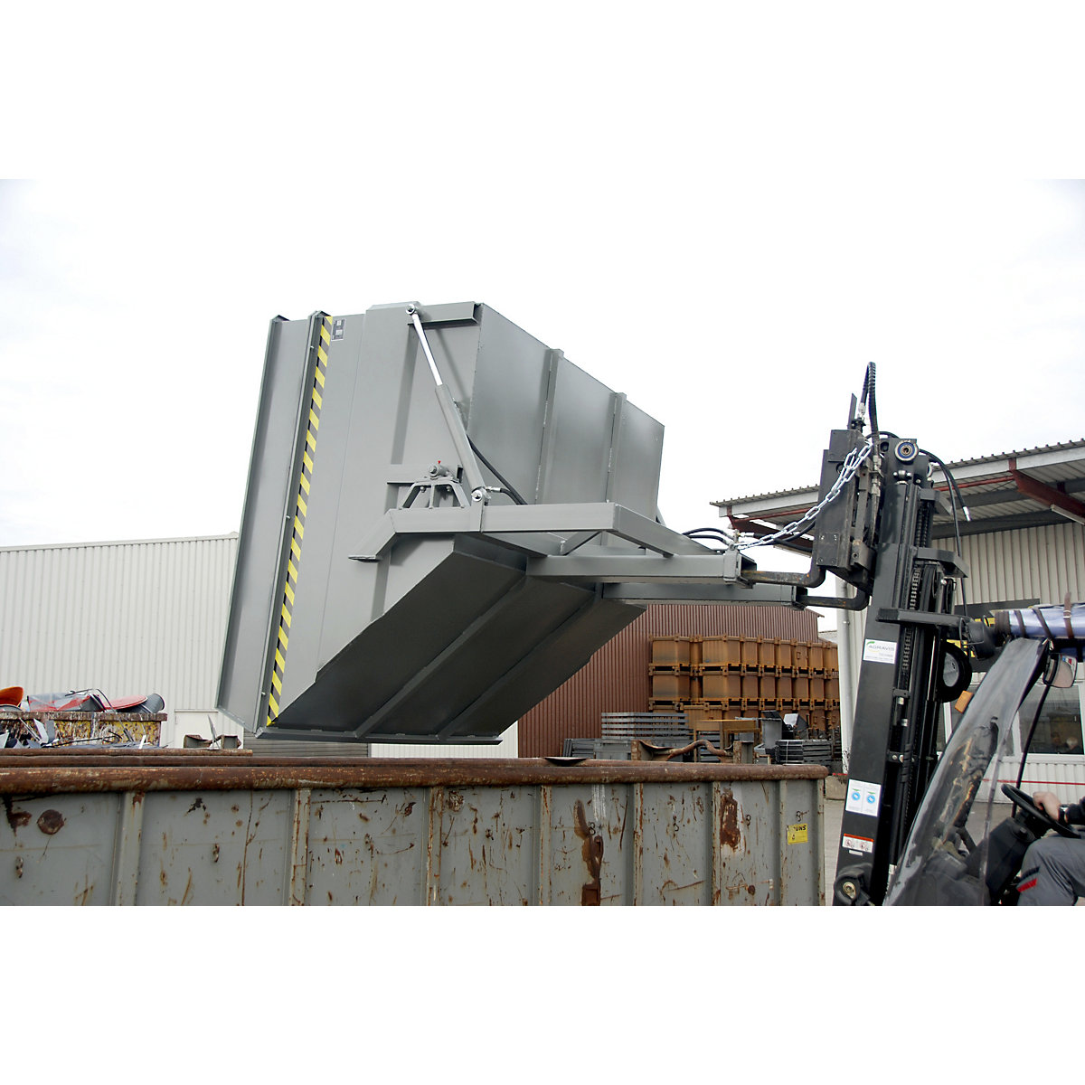 Vyklápací kontajner XXL s vyrovnávacou pomôckou – eurokraft pro (Zobrazenie produktu 3)-2