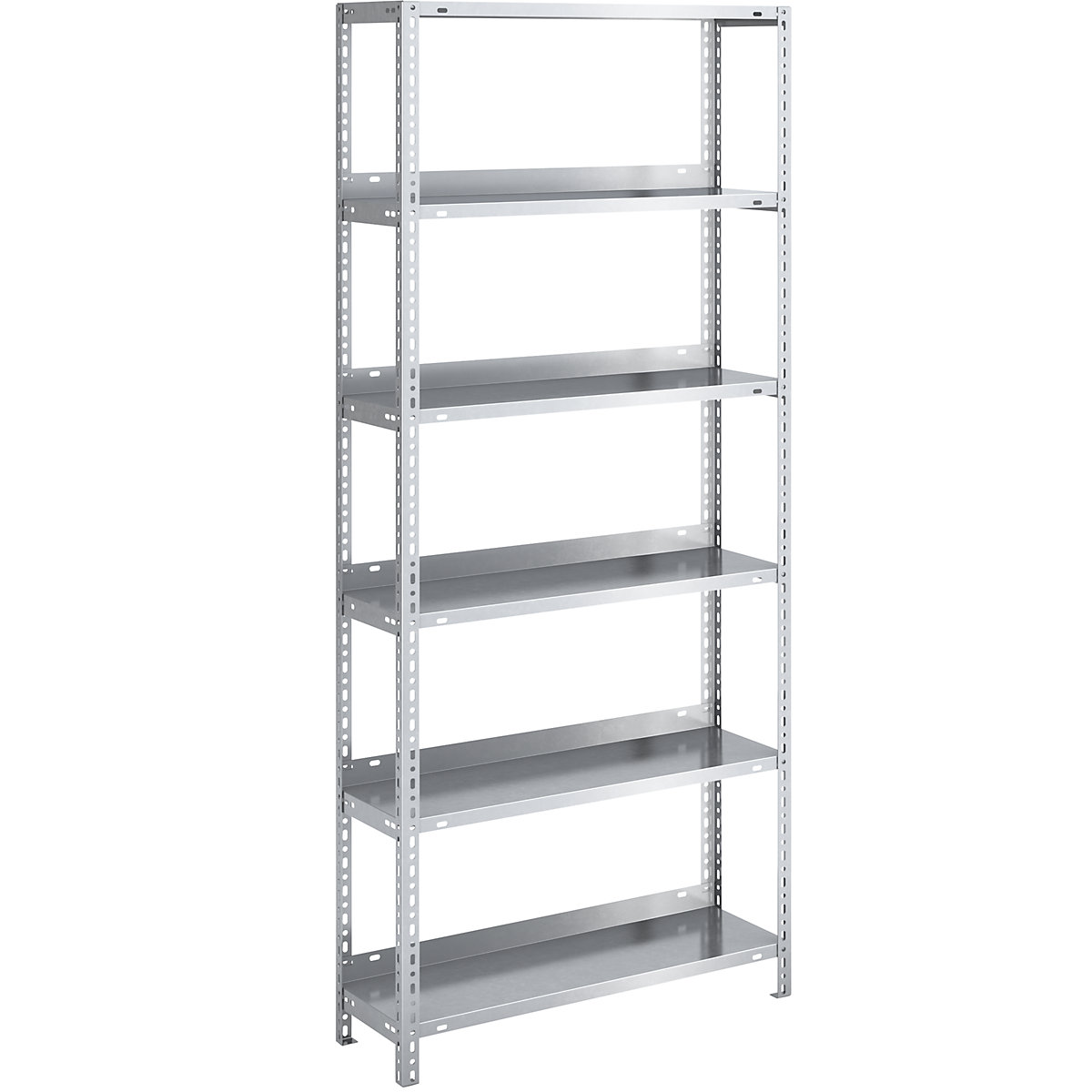 Privijačen regal za dokumentacijo, pocinkan – hofe, višina regala 1850 mm, osnovni regal, širina x globina 750 x 300 mm-25