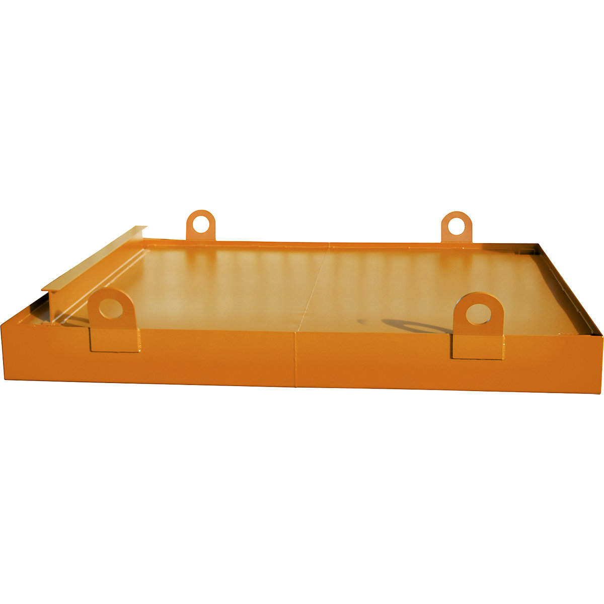 Prestrezna kadica za odlagalne zabojnike – eurokraft pro, za odlagalni zabojnik, prestrezna prostornina 1078 l, oranžne barve-7