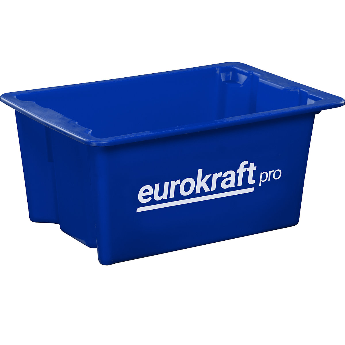 EUROKRAFTpro – Zasučna posoda za zlaganje iz polipropilena, primernega za živila, prostornina 6 l, DE 4 kosi, stene in dno zaprti, modra