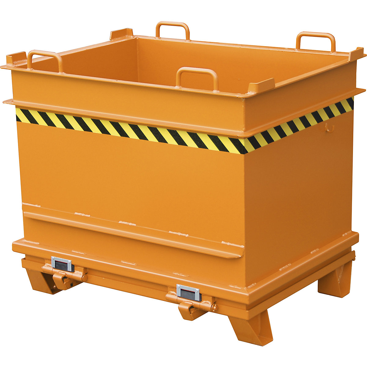 Zaboj s preklopnim dnom BC – eurokraft pro, prostornina 1 m³, nosilnost 2000 kg, rumeno oranžne barve-6