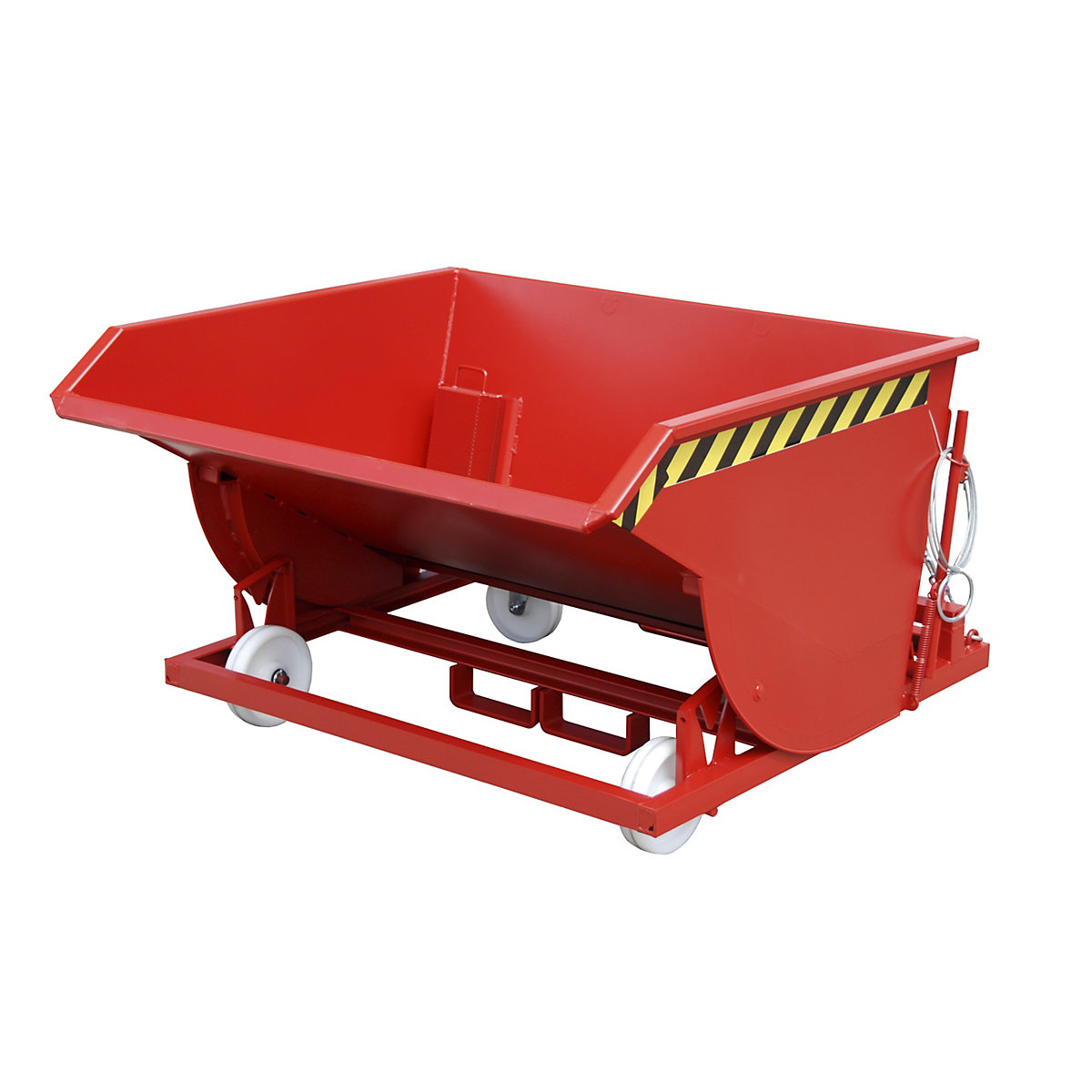 Prekucna posoda za odrezke, s poliamidnimi kolesi – eurokraft pro, prostornina 0,75 m³, ognjeno rdeče barve-11