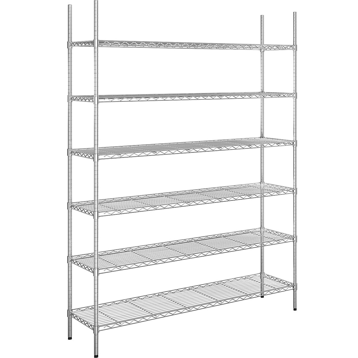 Mrežasti regal s čeličnim žicama, kromiran