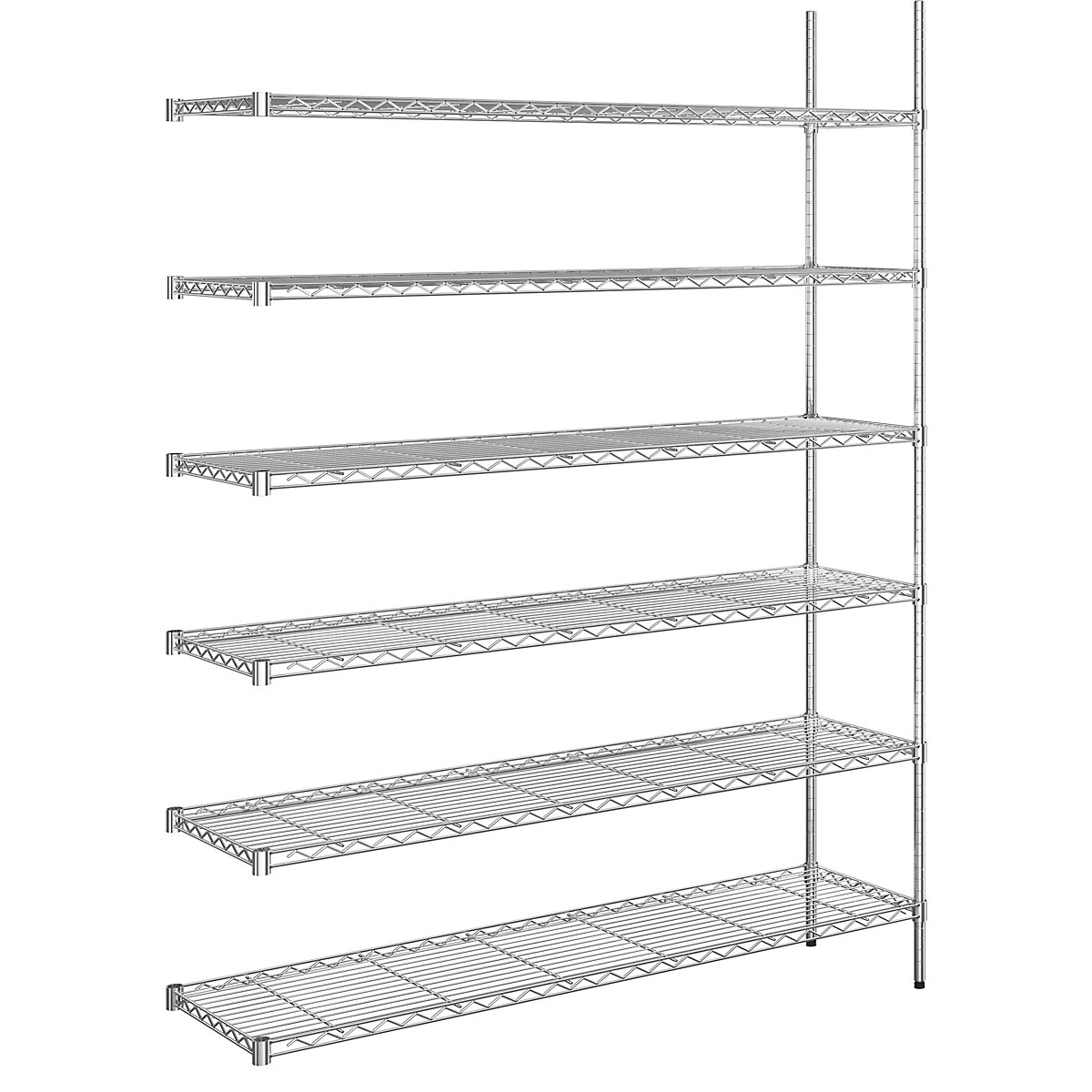 Mrežasti regal s čeličnim žicama, kromiran