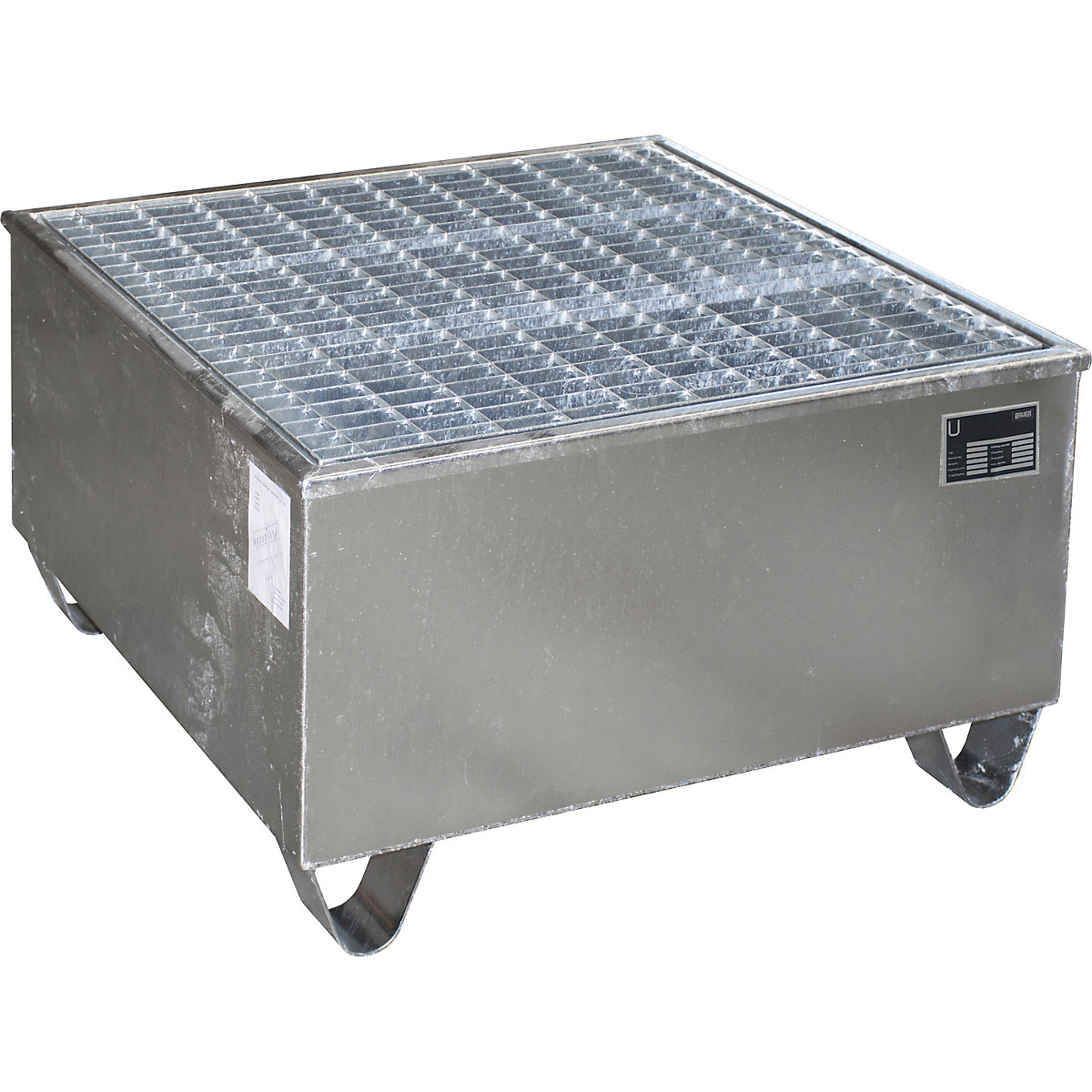 Ocelová záchytná vana s vložkou z PE &ndash; eurokraft pro