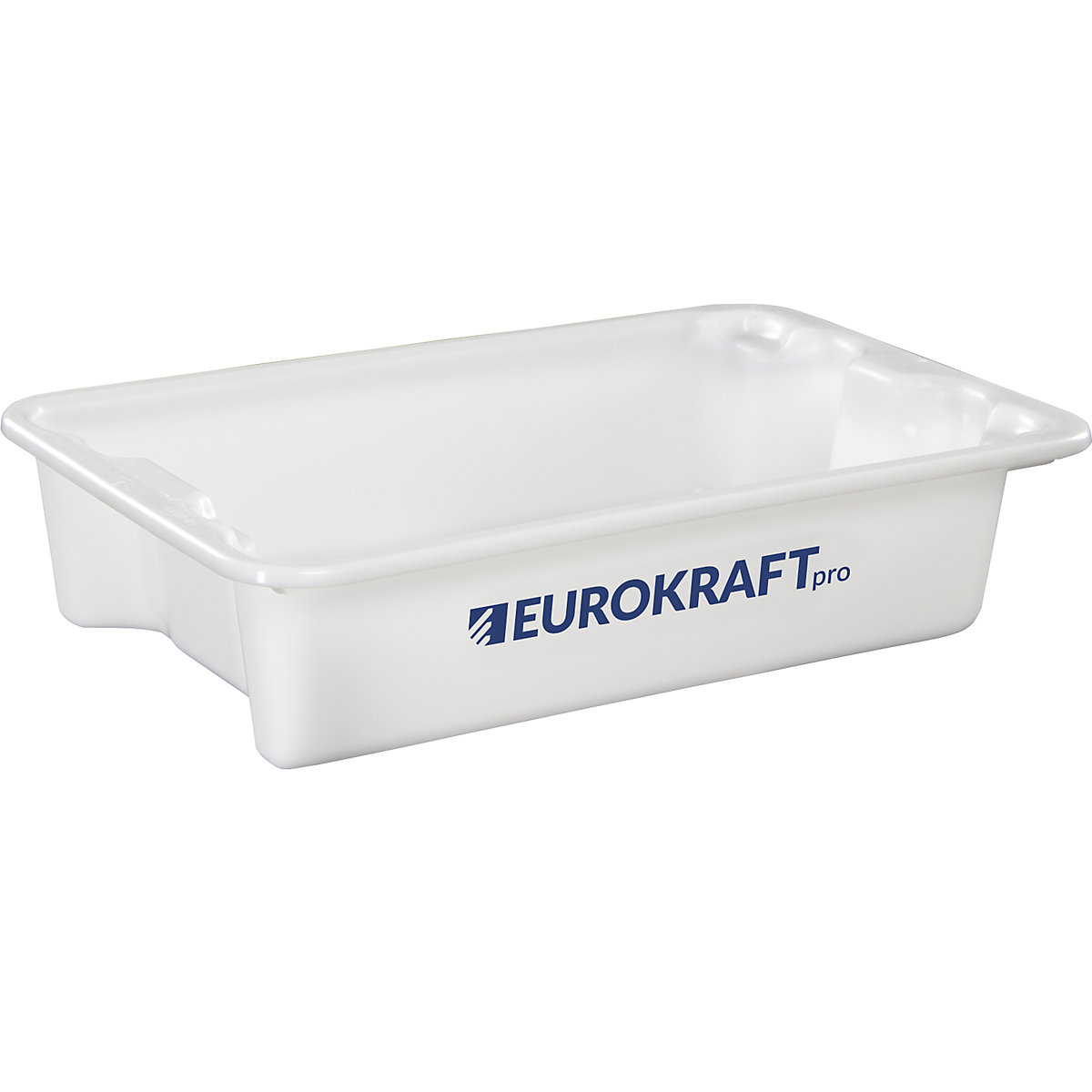 EUROKRAFTpro – Otočná stohovací nádoba z polypropylenu vhodného pro potraviny, obsah 18 litrů, bal.j. 3 ks, stěny a dno plné, přírodní