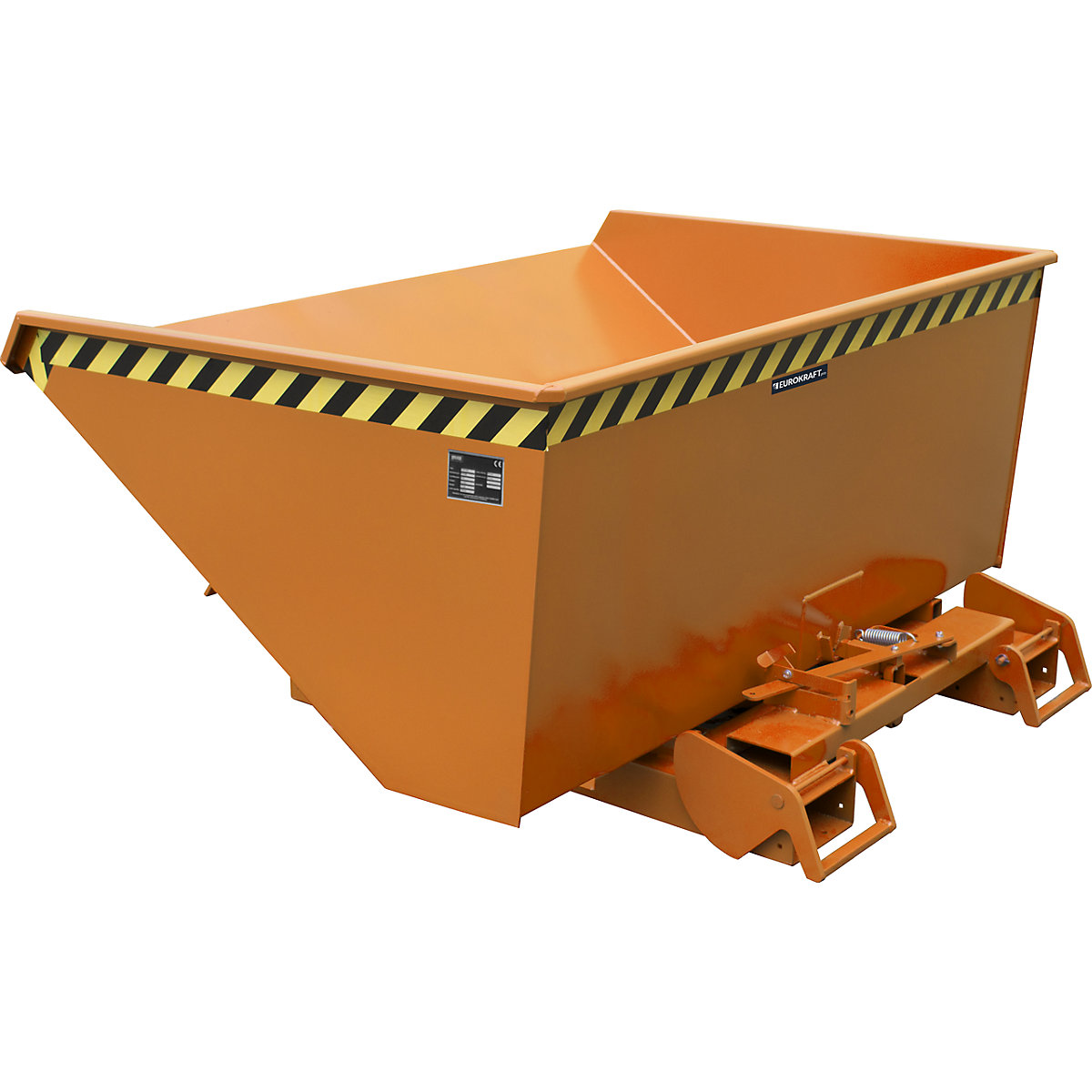 EUROKRAFTpro – Automatický vyklápěcí přepravník, objem 0,9 m³, oranžová RAL 2000