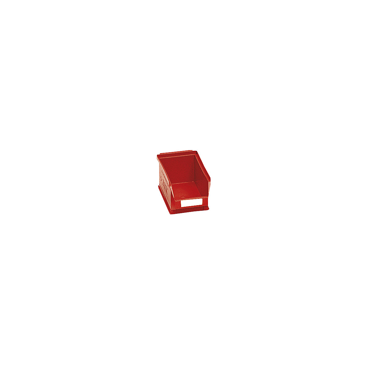 Prepravka s viditeľným obsahom z polyetylénu – mauser, d x š x v 160 x 100 x 75 mm, červená, OJ 25 ks-8