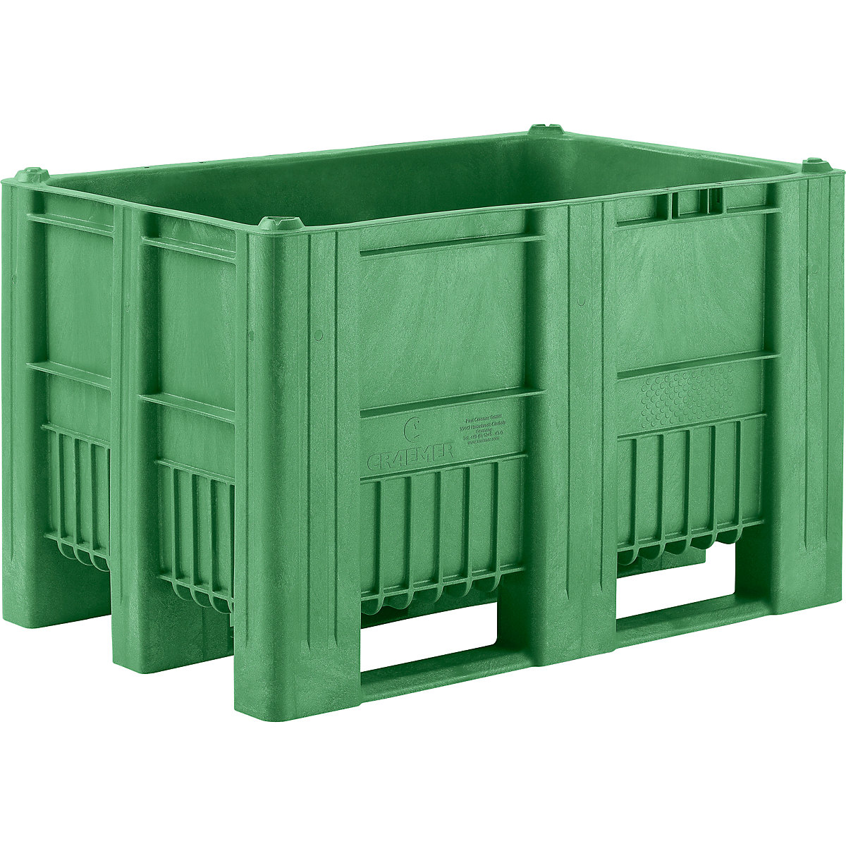 Paletový box, objem 470 l, zelená, od 10 ks-2