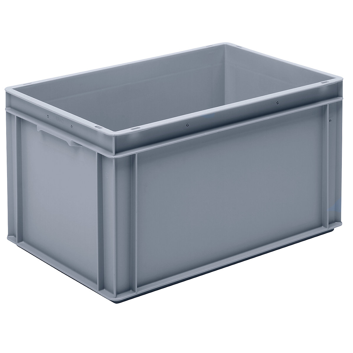 Euro stohovacia prepravka z polypropylénu (PP), nosnosť 20 kg, striebrošedá, objem 60 l, vonkajšia výška 325 mm, OJ 2 ks