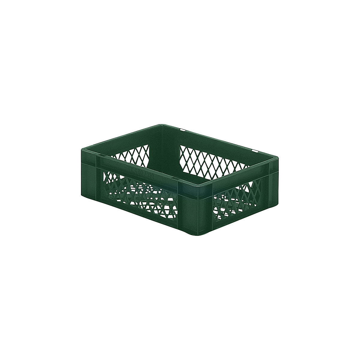 Stohovacia nádoba v euro-formáte, steny a dno perforované, d x š x v 400 x 300 x 120 mm, zelená, OJ 5 ks