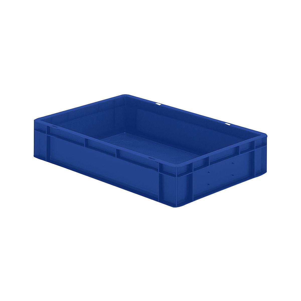 Stohovacia nádoba v euro-formáte, steny a dno uzavreté, d x š x v 600 x 400 x 120 mm, modrá, OJ 5 ks