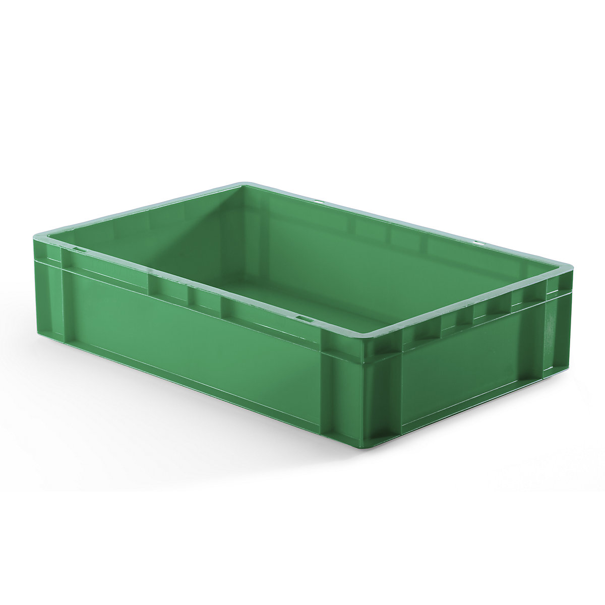 Stohovacia nádoba v euro-formáte, steny a dno uzavreté, d x š x v 600 x 400 x 145 mm, zelená, OJ 5 ks