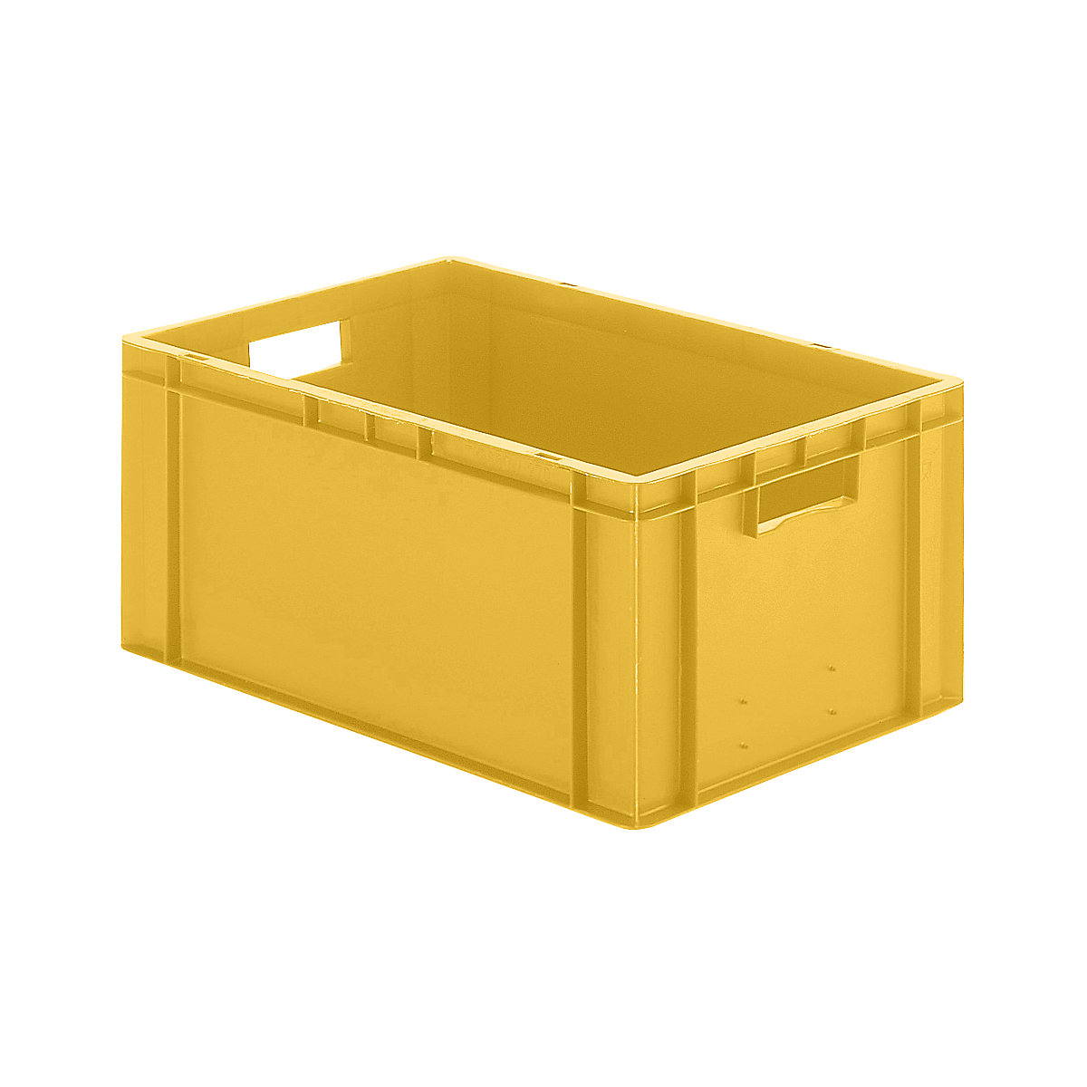 Stohovacia nádoba v euro-formáte, steny a dno uzavreté, d x š x v 600 x 400 x 270 mm, žltá, OJ 5 ks