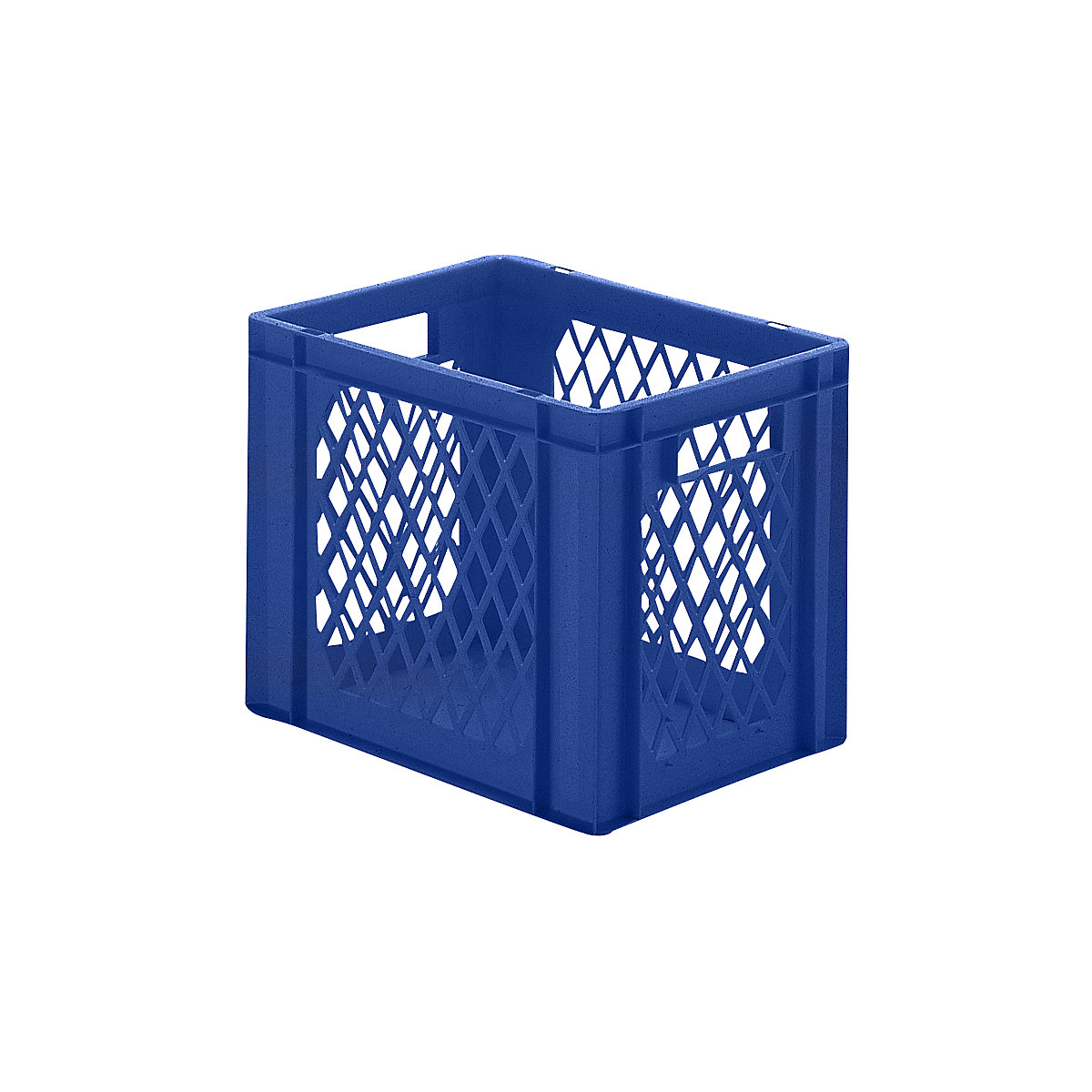 Stohovacia nádoba v euro-formáte, steny perforované, dno uzavreté, d x š x v 400 x 300 x 320 mm, modrá, OJ 5 ks