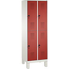 čistá biela / ohnivo červená