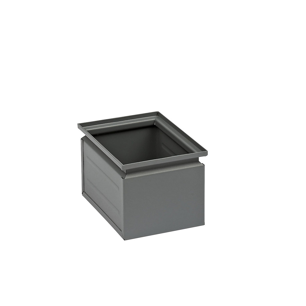 Skrzynka do ustawiania w stos z blachy stalowej, poj. ok. 3,6 l, bazaltowo-szary, RAL 7012