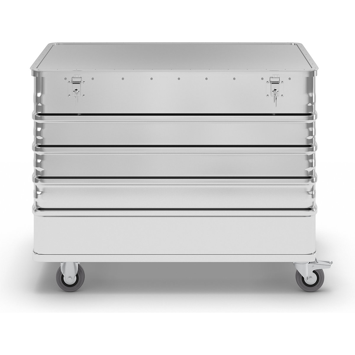 Wózek skrzyniowy z aluminium, pełna ścianka – Gmöhling (Zdjęcie produktu 3)-2